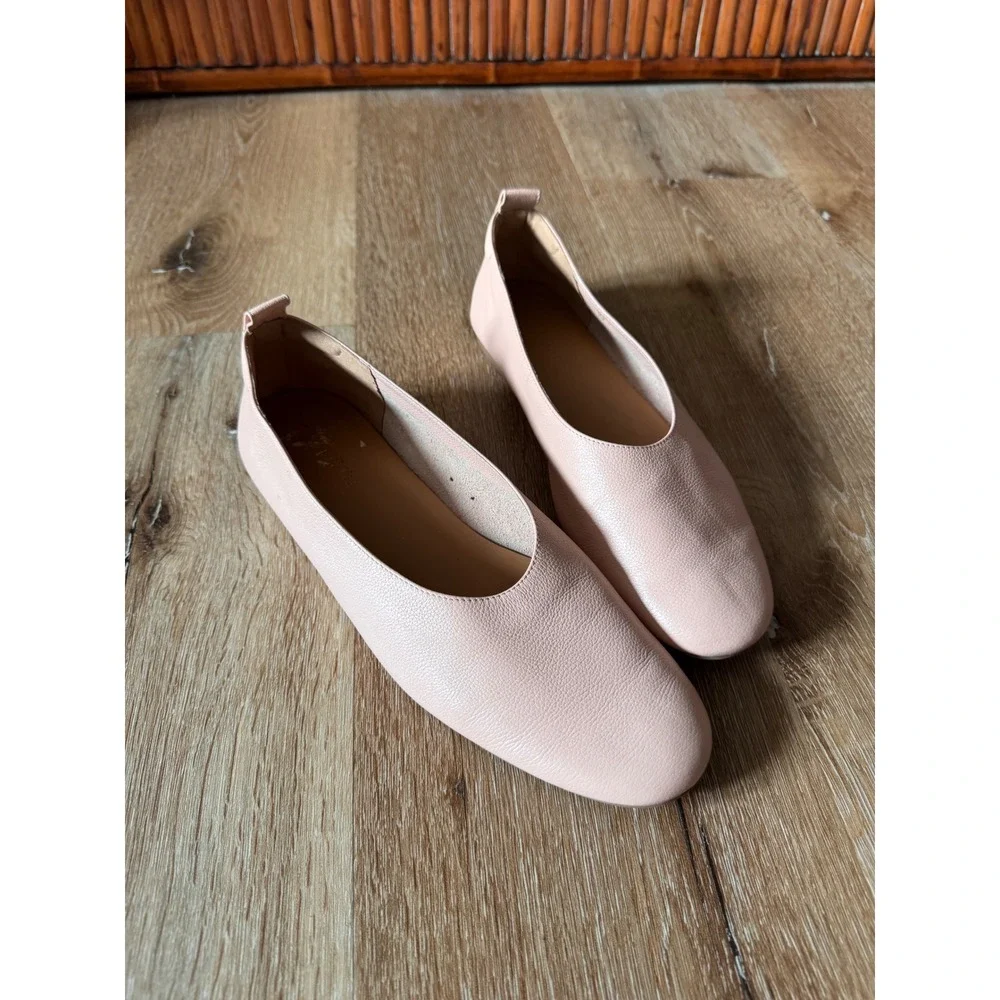 Everlane Pink The Day Glove Leather‎ Ballet Flats Size 10